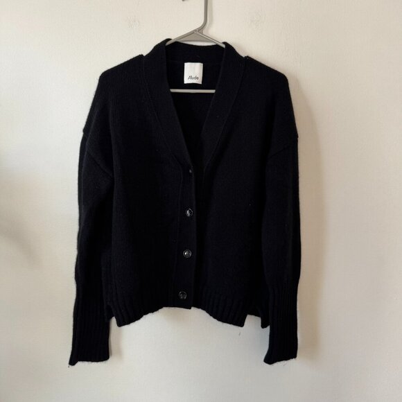 Allude Wool Cashmere Blend Cardigan Black - Picture 1 of 10